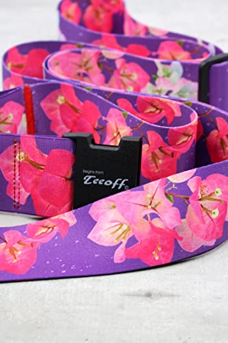 Teeoff 2 Pack Elastic Luggage Straps Suitcase Belts Travel Bag Accessories Adjustable 220CM (Purple) - color: Purple