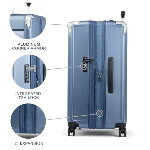 Travelpro Platinum Elite Hardside Checked Luggage, Dark Sky, 28-Inch - color: Dark Sky Blue, size: Checked- Large 28-Inch