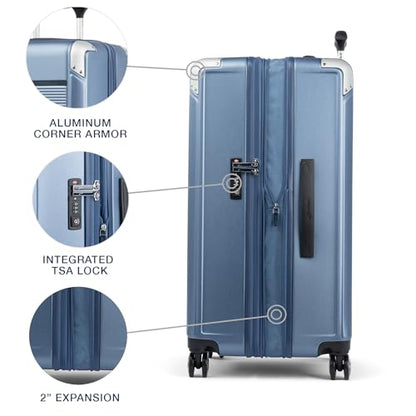 Travelpro Platinum Elite Hardside Checked Luggage, Dark Sky, 28-Inch - color: Dark Sky Blue, size: Checked- Large 28-Inch