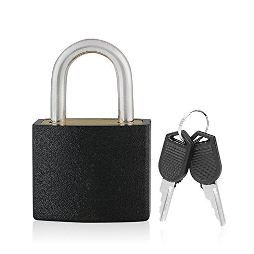 Small Mini Durable ABS Covered Solid Brass Body Individually Keyed Padlock - 8 Pack Lock Set (Pink) - color: Pink, size: Small
