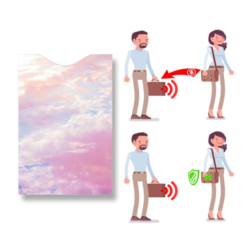 8 Pack RFID Blocking Sleeves for Credit Cards, Slim Card Protector Inserts for Wallet, Anti-Theft RFID Shield, Easy-Identify Pop Art Designs, Fits Debit/ID/ATM Cards