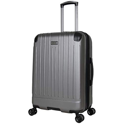 Kenneth Cole Reaction Flying Axis 24" Hardside Expandable 8-Wheel Spinner Check-Size Luggage, Silver - color: Silver, size: 24-Inch Checked