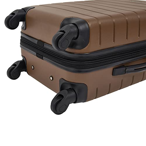 Wrangler Smart Spinner Hardside Luggage, 22-Inch Carry-On, Toffee - color: Toffee, size: Carry-On Only