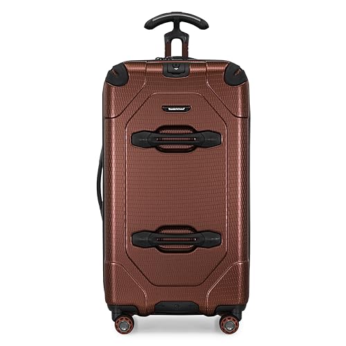 Traveler's Choice Maxporter II Polycarbonate Hardside Trunk with Spinner Wheels, Red, 28-Inch Medium Trunk - color: Red, size: 28-inch Medium Trunk