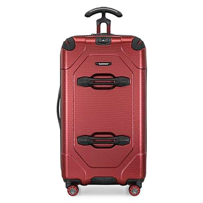 Traveler's Choice Maxporter II Polycarbonate Hardside Trunk with Spinner Wheels, Red, 28-Inch Medium Trunk - color: Red, size: 28-inch Medium Trunk
