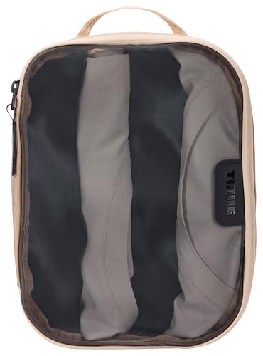 Thule Packing Cube, Size Small, Transparent Fabric, Organize Essentials, Easy to Pack, YKK Zippers - color: GENTLE BEIGE, size: Small, style: Single