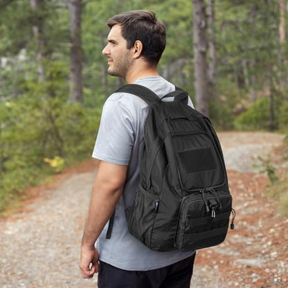 G4Free 30L Packable Lightweight Backpack for Hiking Travel, Foldable Daypack Water Resistant for Men Women(Black)