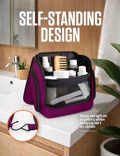 VENTURE 4TH Hanging Travel Toiletry Bag, 18 Compartments - Purple - color: Purple
