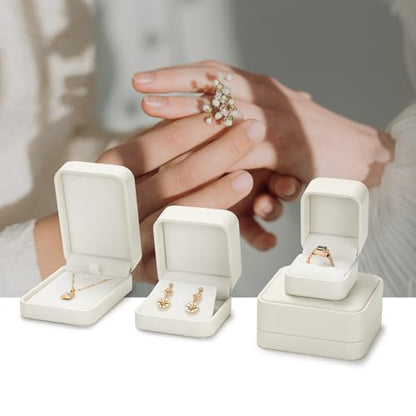 Oirlv Creamy White Long Necklace Box - color: Creamy-white, size: Long Chain Box