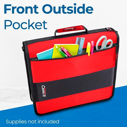 Case-it Zipper Binder | 2-Inch O-Rings | 350-Sheet | D-251 Fire Engine Red - color: B Fire Engine Red, size: 6 Pack