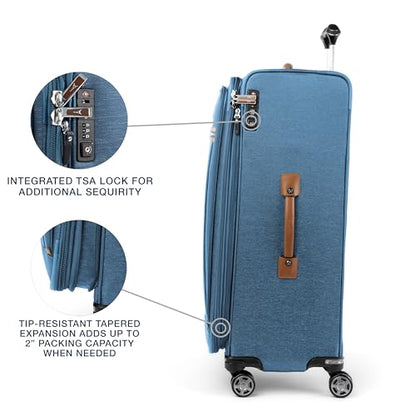 Travelpro Platinum Elite Checked Luggage Spinner, Coastal, 29-Inch - color: Coastal Blue, size: Checked-Large 29-Inch