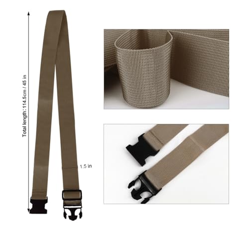 4 Pack Luggage Connector Straps Carry On Multiple Suitcases, Brown - color: 4Pcs Brown