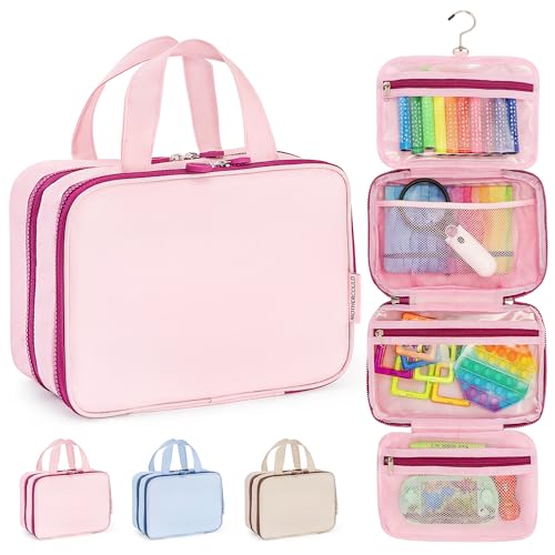 Mothercould Small Kids Travel Organizer, Hanging Bag With Hook, Pink - color: Pink, size: Small