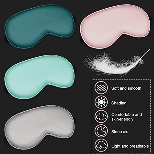 BBTO 4 Pack Silk Sleep Eye Mask, Multicolor - color: Multicolor