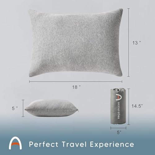 ACCURATEX Camping Pillow, Shredded Memory Foam Compressible Travel Pillow - color: Purple