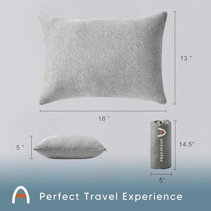 ACCURATEX Camping Pillow, Shredded Memory Foam Compressible Travel Pillow - color: Purple