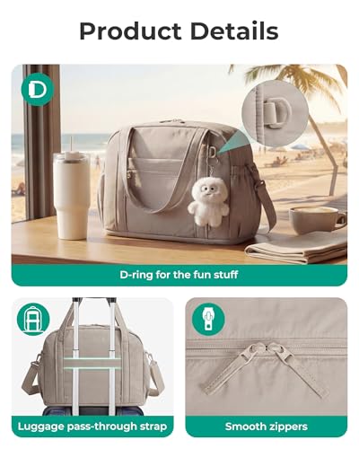 BAGSMART Expandable Personal Item Travel Bag, 2 Set Duffel Bag for Women - color: Chocolate