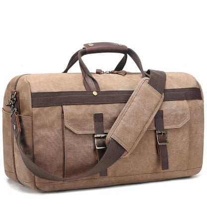 Canvas Duffle Bag for Men & Women - color: 2-Brown
