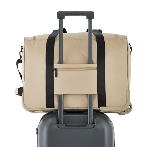 Scotch & Soda Amsterdam Travel Duffel Bag, Travertine, 21-Inch Rolling - color: Travertine, size: 21-Inch
