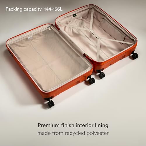 ANTLER - Single Stripe Hardside Luggage 32 Inch Large Suitcase - Durable, Lightweight & Expandable, 4 Spinner Wheels - Adjustable Handle, TSA Lock - Ember - color: Ember, size: Large