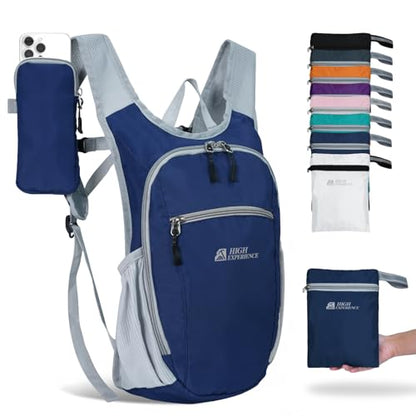Small Hiking Backpack Packable Lightweight for Women Men - color: Navy Blue, size: 10L