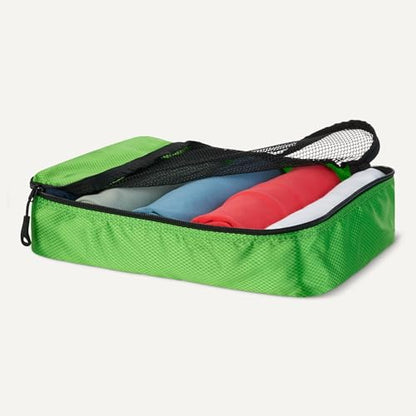 Amazon Basics 4피스 포장 여행 정리함 큐브 세트 - 미디엄, 그린 - color: 초록색., size: 중형