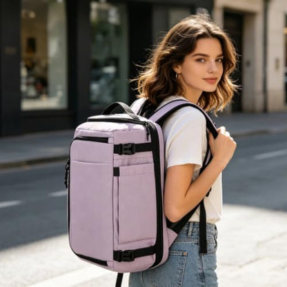 Travel Backpack for Men Women, Carry On Laptop Backpack - color: Purple-1