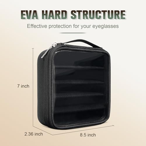 Sunglasses Organizer Case for Multiple Pairs - style: 5 Slots