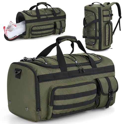 Gonex 45L 3-in-1 Duffel Bag for Gym & Travel - color: Army Green, size: 45L