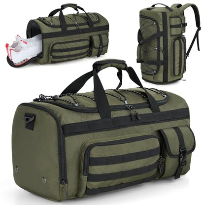 Gonex 45L 3-in-1 Duffel Bag for Gym & Travel - color: Army Green, size: 45L