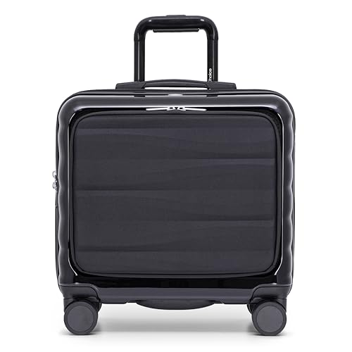 Traveler's Choice Edinburgh II Hardside Luggage with Spinner Wheels, TSA Lock, Black, 16-Inch Mini - color: Black, size: 16-Inch Mini