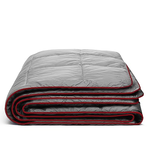 Camping Blanket Puffy Camp Blanket Large Outdoor Blanket - color: Grey, size: 52"x75"
