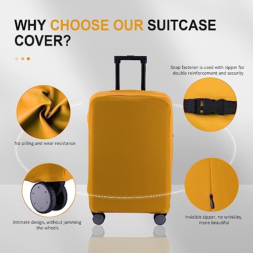 Travel Luggage Cover - Scratch-Resistant Fit 19-31 Inch Suitcase Protector (Yellow, L(26-27 inch)) - color: Yellow, size: 26-27 inch