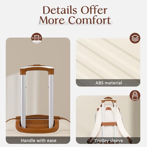 Coolife Luggage Set Hardside Suitcase,3 piece,Black(BP/TB/20) - color: Black, size: 3 piece set (BP/TB/20)