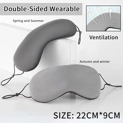 Sleep Eye Mask for Sleeper Men Women,Pressure Free Light Block Out Eye Maskwith Easy Adjustable Strap for Lunch Break,Airplane, Sleep(Black)