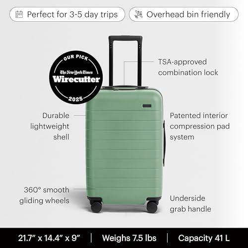 Away The Carry-On Luggage, 22-inch Lightweight Hardside Spinner Suitcase - color: Sea Green