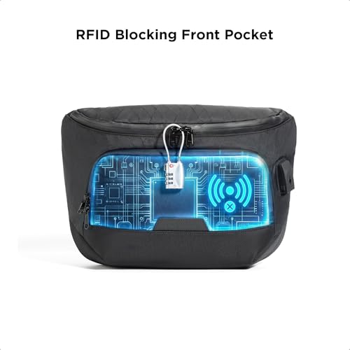 ALPAKA Bravo Sling Max 8L RFID-Blocking Sling Laptop Bag - color: Black
