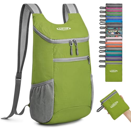 G4Free 10L Lightweight Packable Hiking Backpack, Nylon Daypack Daily Travel - color: Bright Green, size: Small