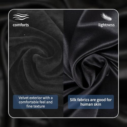 Sleep Mask Bluetooth 5.4 Headphones Soft Wireless Headband Eye Mask Blackout with Microphone (Black M) - color: Black M