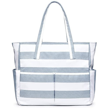 oscaurt Beach Bags for Women Large Waterproof Sandproof Beach Tote Swim Pool Bag with Zipper for Travel Vacation Essentials - color: Grey