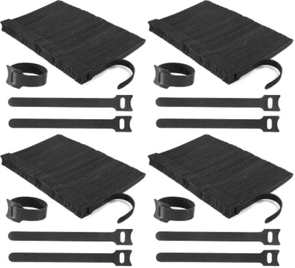 Nettbe Reusable Cable Ties, 210 PCS 8 Inches Adjustable Cord Straps Wire Organizer Cord Wrap and Hook Loop Cable Management (Pack of 4) - size: 8inches-210PCS (Pack of 4)