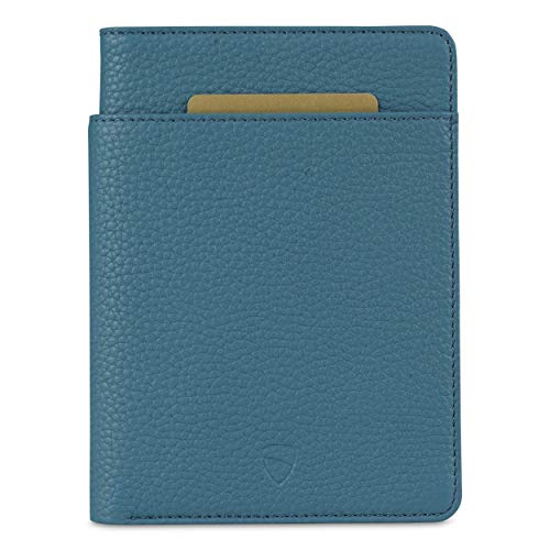 Vaultskin KENSINGTON Passport Holder for Travel, RFID Wallet (Turquoise) - color: Matt Turquoise