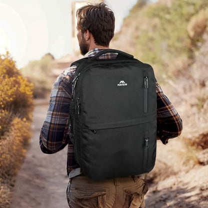 MATEIN Travel Laptop Backpack, Flight Approved Carry on Backpack, Black - color: Black, size: Large