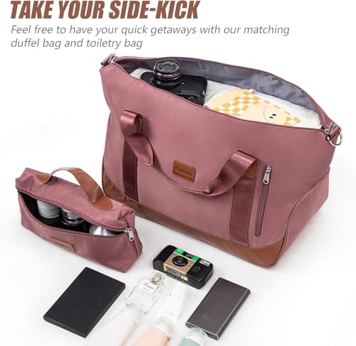 Cosbarn Carry On Luggage,3 Piece Luggage Set,22x14x9 Airline Approved - color: CarmineRed