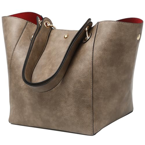 sqlp Large Work Tote Bag for Women Handbags Big Bucket Purses - color: Apricot