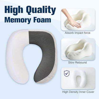 Cirorld Neck Pillow for Traveling, Travel Pillows for Airplanes Light Grey - color: Light Grey