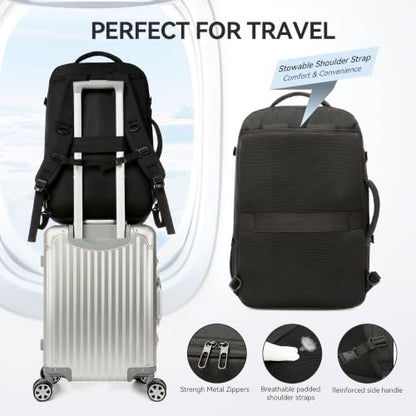 40L Travel Backpack for Men Women,Carry On Backpack for Travel - color: Balck
