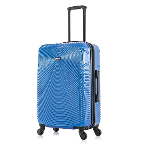 DUKAP INCEPTION Luggage with Spinner Wheels | Durable Lightweight Hardside Suitcase, Travel Bag with Handle and Trolley, 24-Inch Medium Checked Luggage | Blue - color: Blue, size: 24 Inch