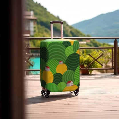 HYPER VENTURE Travel Luggage Cover Suitcase Protector Fits 18-22 Inch, S - color: Green Hills, size: S
