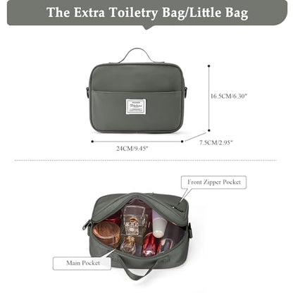Weekender Bags for Women, Personal Item Travel Bag with Shoes Compartment - color: Olive Green, size: Medium